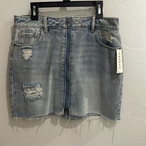 NWT Pacsun zip mini jean skirt